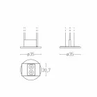 Lampa podłogowa z lakierowanego metalu ze zintegrowaną diodą LED Made in Italy - Indra Viadurini