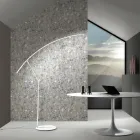 Lampa podłogowa z metalu malowanego w różnych kolorach i ściemnianej diody LED - klon Viadurini