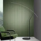 Lampa podłogowa z metalu malowanego w różnych kolorach i ściemnianej diody LED - klon Viadurini