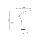 Lampa podłogowa z metalu malowanego w różnych kolorach i ściemnianej diody LED - klon Viadurini