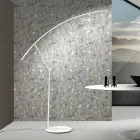 Lampa podłogowa z metalu malowanego w różnych kolorach i ściemnianej diody LED - klon Viadurini