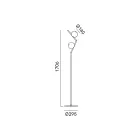 Lampa podłogowa z ciemnego mosiądzu i kamiennego szkła Made in Italy - Bottega Viadurini