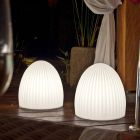 Lampa podłogowa z białego tworzywa sztucznego z diodami LED, solarnymi lub E27 - Massostar Viadurini