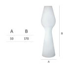 Lampa podłogowa z białego polietylenu z diodą LED Made in Italy - Reyes Viadurini