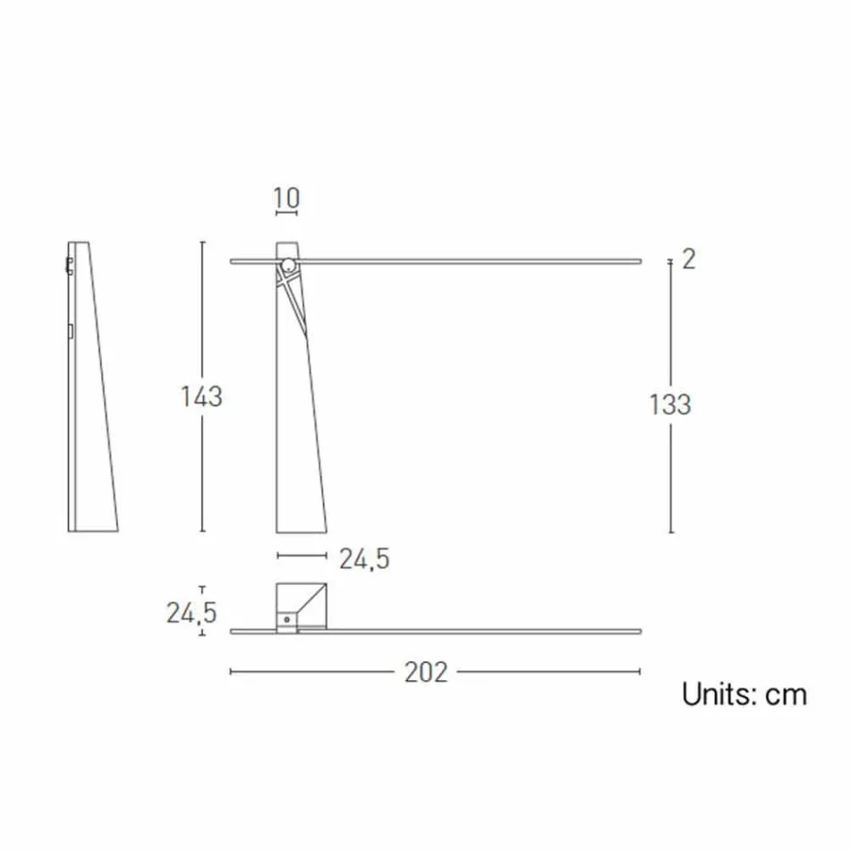 Lampa podłogowa z litego dębu i stali Made in Italy, Precious - Calisto Viadurini
