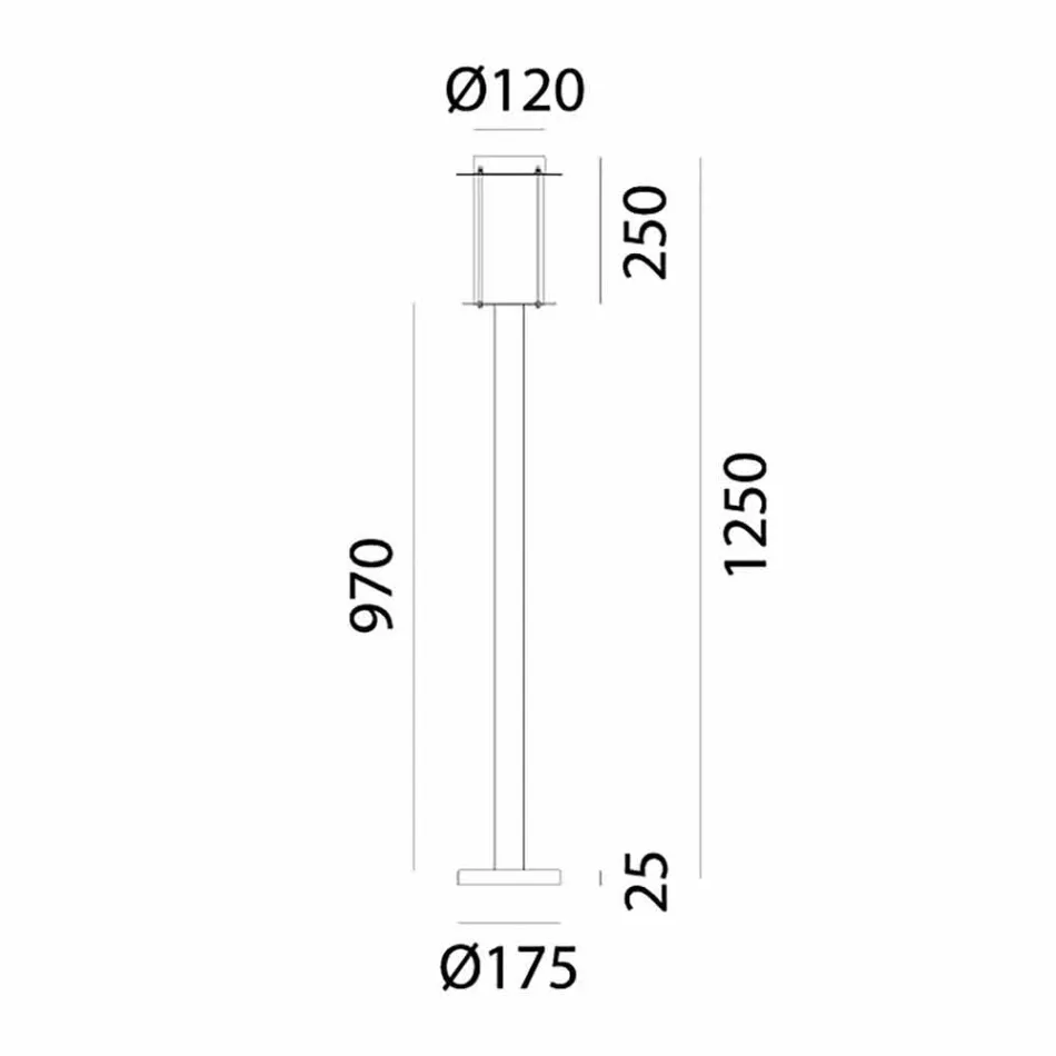 Lampa podłogowa Zewnętrzna lampa uliczna z mosiądzu i szkła - Loggia od Il Fanale Viadurini