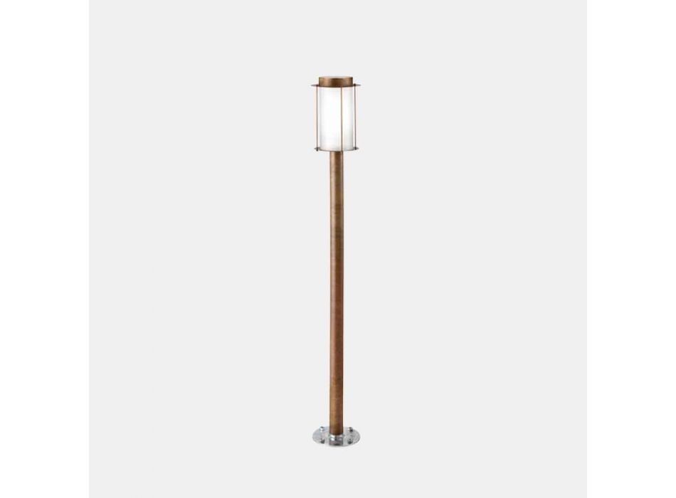 Lampa podłogowa Zewnętrzna lampa uliczna z mosiądzu i szkła - Loggia od Il Fanale Viadurini