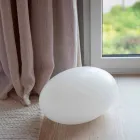 Lampa podłogowa LED, Solar lub E27 o nowoczesnym, kolorowym owalnym wzorze - Uovostar Viadurini