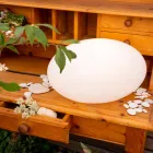 Lampa podłogowa LED, Solar lub E27 o nowoczesnym, kolorowym owalnym wzorze - Uovostar Viadurini