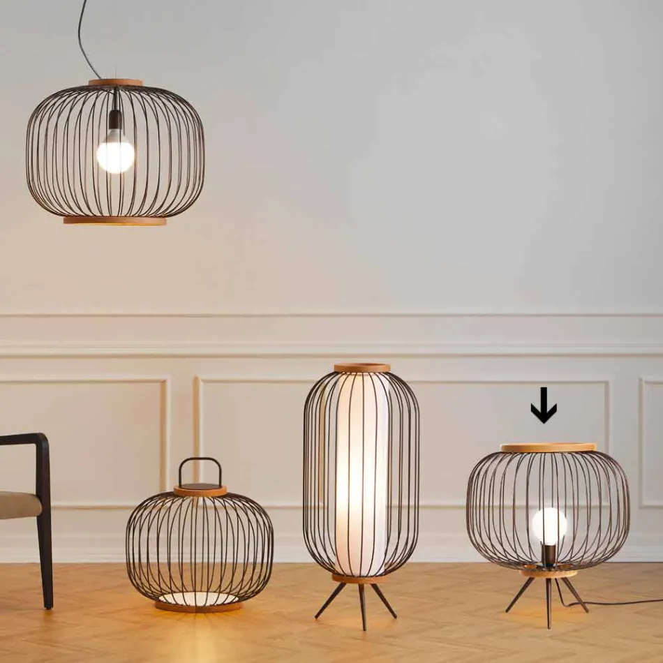 Nowoczesna lampa podłogowa ze stali Leira, Ø48xh.52 cm Viadurini