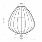Lampa podłogowa lub wsporcza z drutu metalowego w kolorze białym lub brązowym - latarnia Viadurini