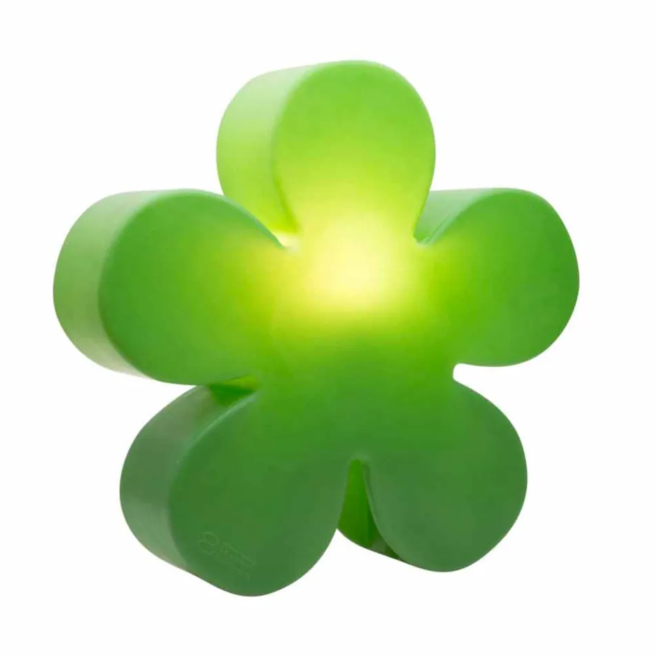 Nowoczesna lampa podłogowa lub stołowa z kolorowym kwiatkiem - Fiorestar Viadurini