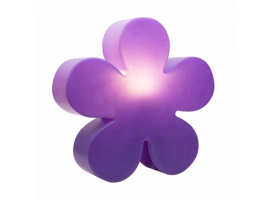 Nowoczesna lampa podłogowa lub stołowa z kolorowym kwiatkiem - Fiorestar Viadurini