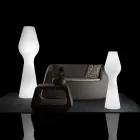Lampa ogrodowa Reyes z polietylenu z oświetleniem LED, wyprodukowana we Włoszech Viadurini