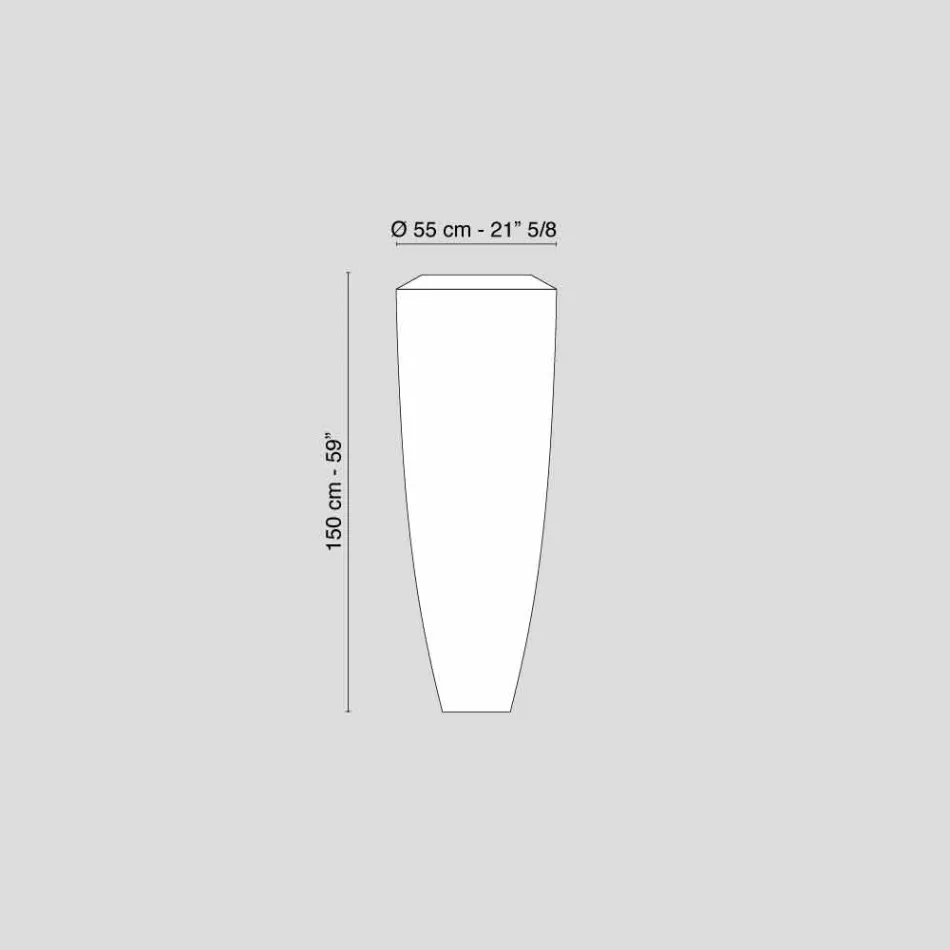 Lampa podłogowa odkryty Ldpe zaprojektować Led Big haubicy Viadurini