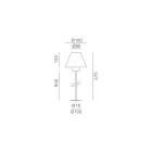 Zewnętrzna lampa podłogowa z mosiądzu i miedzi Made in Italy - Sword Viadurini