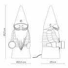 Zewnętrzna lampa podłogowa LED w nowoczesnym stylu z białego technopolimeru - Nano Viadurini