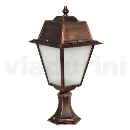 Vintage zewnętrzna lampa podłogowa z aluminium Made in Italy - Dorota Viadurini