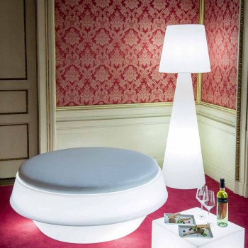 Wewnętrzna lampa podłogowa Slide Pivot jasna biała wykonana we Włoszech