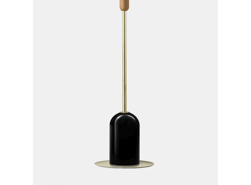 Lampa podłogowa do salonu z kolorowego aluminium i mosiądzu - Bonton od Il Fanale Viadurini