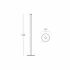 Sufitowa lampa podłogowa Flux slim z metakrylanu produkowanego we Włoszech Viadurini