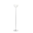 Lampa podłogowa Isotta z białego szkła w obudowie wyprodukowana we Włoszech Viadurini