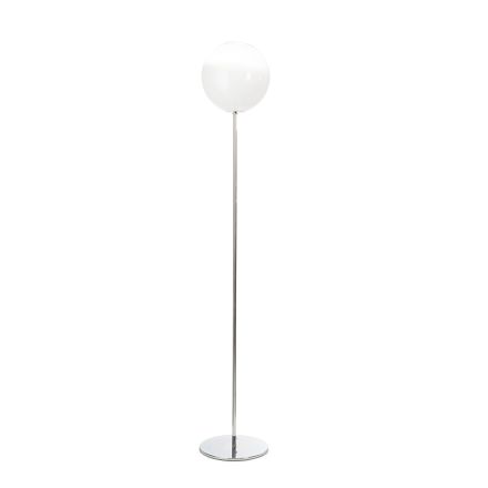 Lampa podłogowa Isotta z białego szkła w obudowie wyprodukowana we Włoszech Viadurini