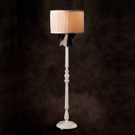 Vintage chanel kość słoniowa jedwabna lampa podłogowa Viadurini