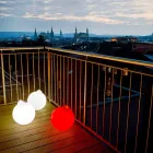 Lampa dekoracyjna do wnętrz lub na zewnątrz Czerwony, biały Bombka - Pallastar Viadurini