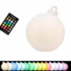 Lampa dekoracyjna do wnętrz lub na zewnątrz Czerwony, biały Bombka - Pallastar Viadurini