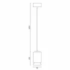 Lampa wisząca w kolorze ceramicznym wykonana we Włoszech w Azji Viadurini