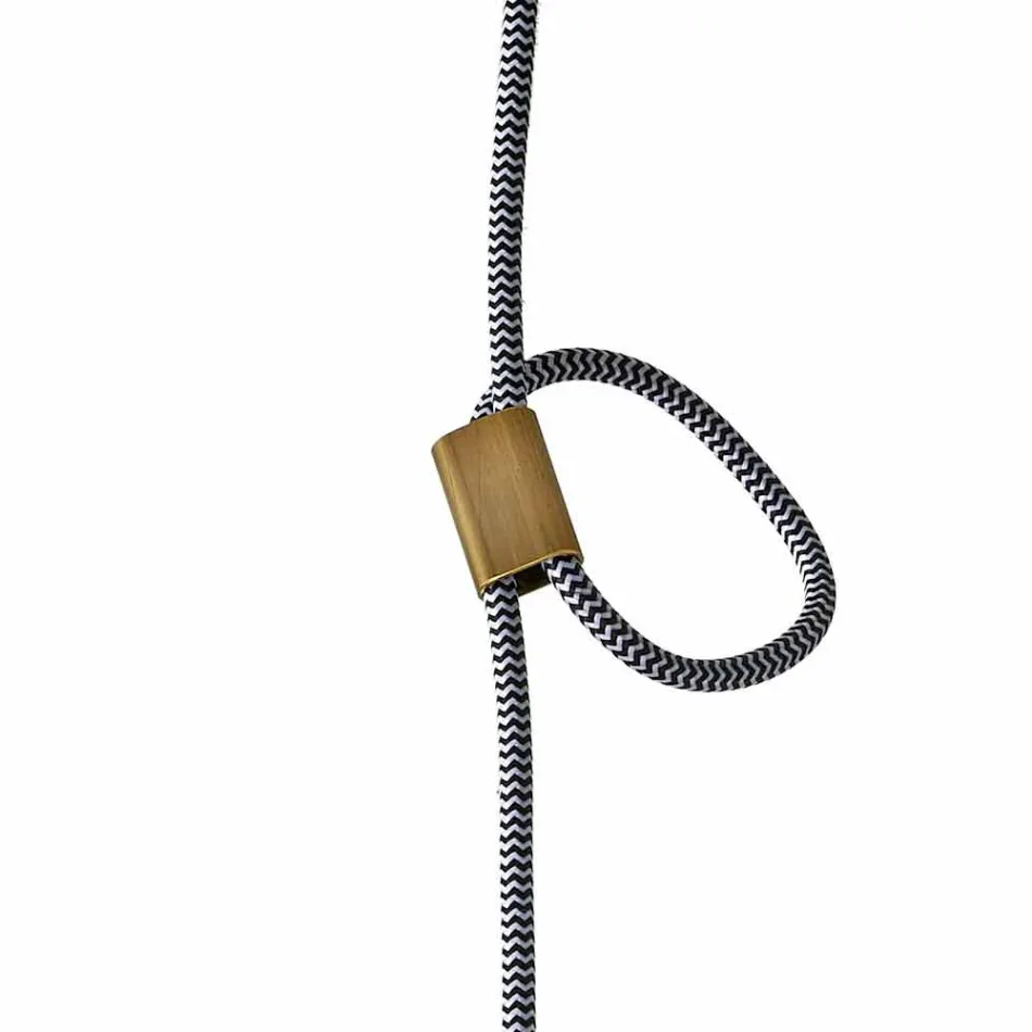 Lampa wisząca zaprojektowana z drewna i ceramiki wyprodukowana we Włoszech w Azji Viadurini