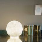 Lampa stołowa In-es.artdesign T.moon w białym nebulicie Viadurini