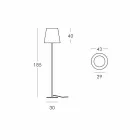 Projekt lampy podłogowej Ali Baba Stal Slide metal made in Italy Viadurini