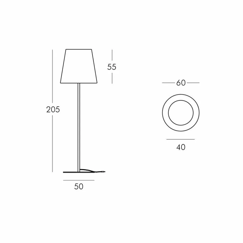 Projekt lampy podłogowej Ali Baba Stal Slide metal made in Italy Viadurini