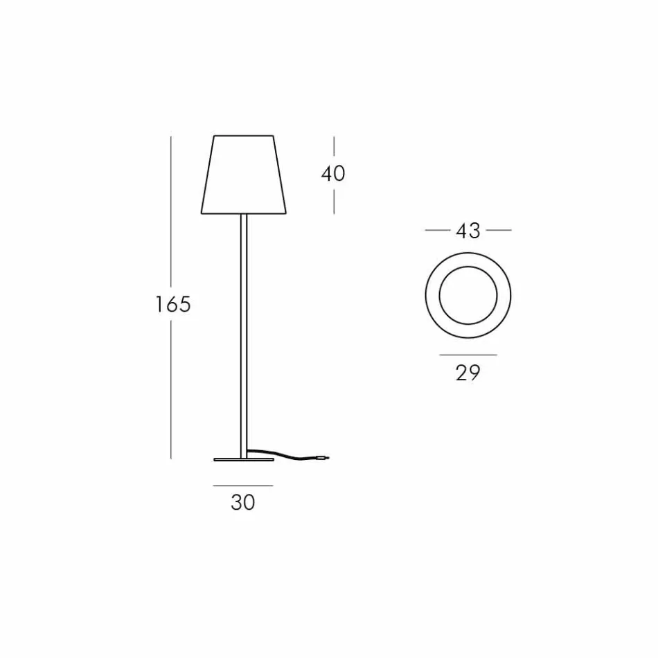 Projekt lampy podłogowej Ali Baba Stal Slide metal made in Italy Viadurini