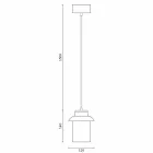 Lampa wzornicza zawieszona na czerwonym ceramice wykonana we Włoszech w Azji Viadurini