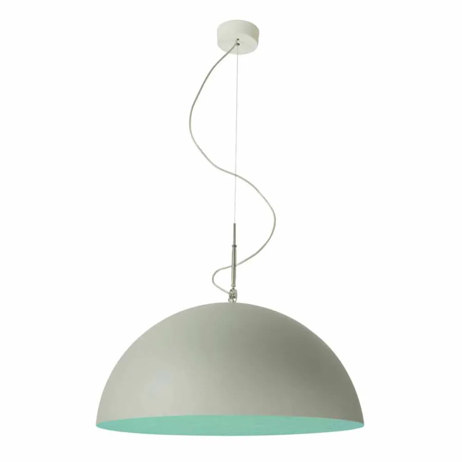 Lampa wisząca In-es.artdesign Mezza Luna Farba cementowa Viadurini
