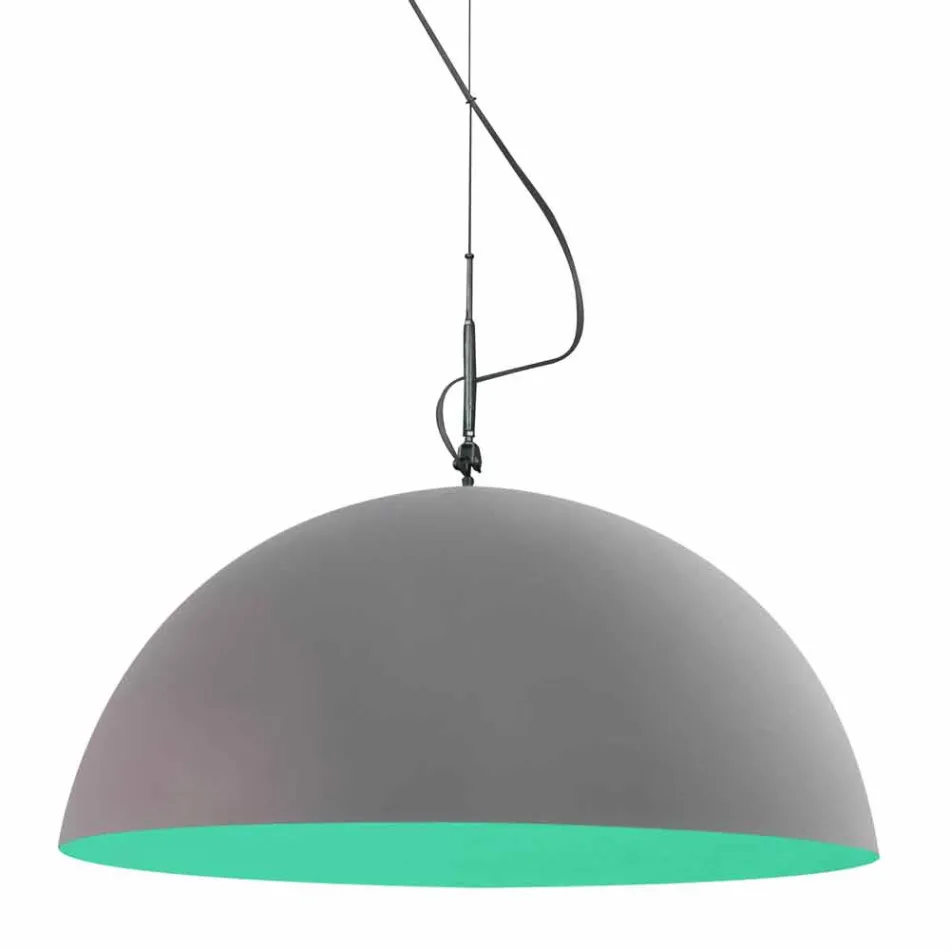 Lampa wisząca In-es.artdesign Mezza Luna Farba cementowa Viadurini
