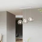 Elegancka lampa ze szkła i metalu wyprodukowana we Włoszech do wyrafinowanych wnętrz - Baran Viadurini