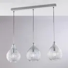 Elegancka lampa ze szkła i metalu wyprodukowana we Włoszech do wyrafinowanych wnętrz - Atlas Viadurini
