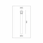 Zewnętrzna lampa słupkowa ogrodowa z mosiądzu, miedzi i szkła - Garden by Il Fanale Viadurini