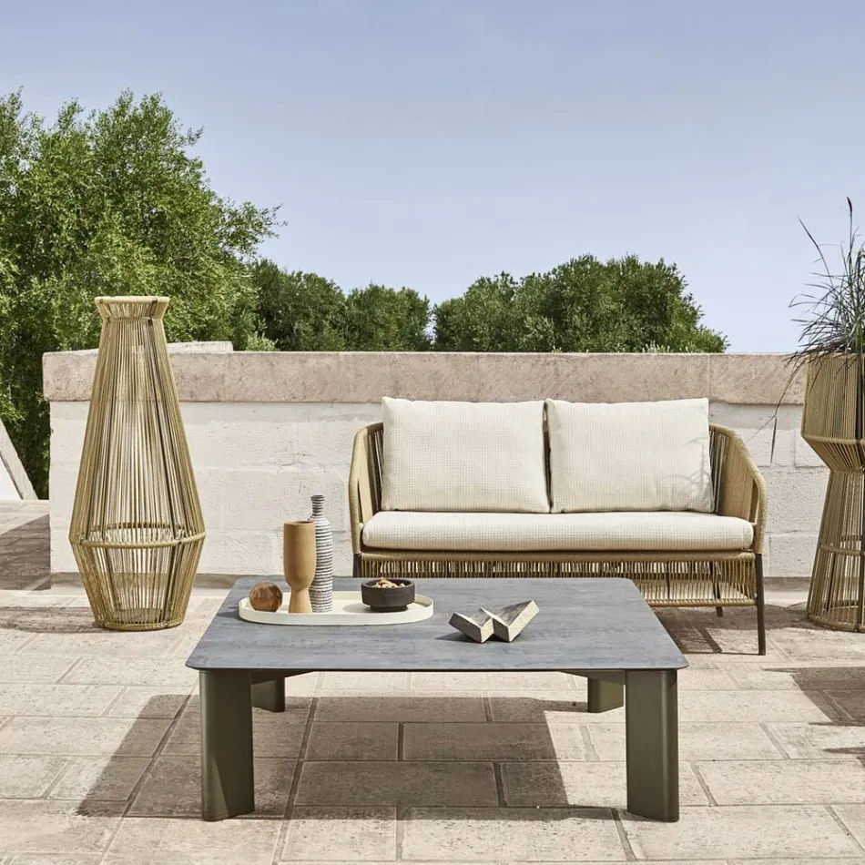 Lampa ogrodowa z aluminium i włókna Made in Italy - Cricket by Varaschin Viadurini