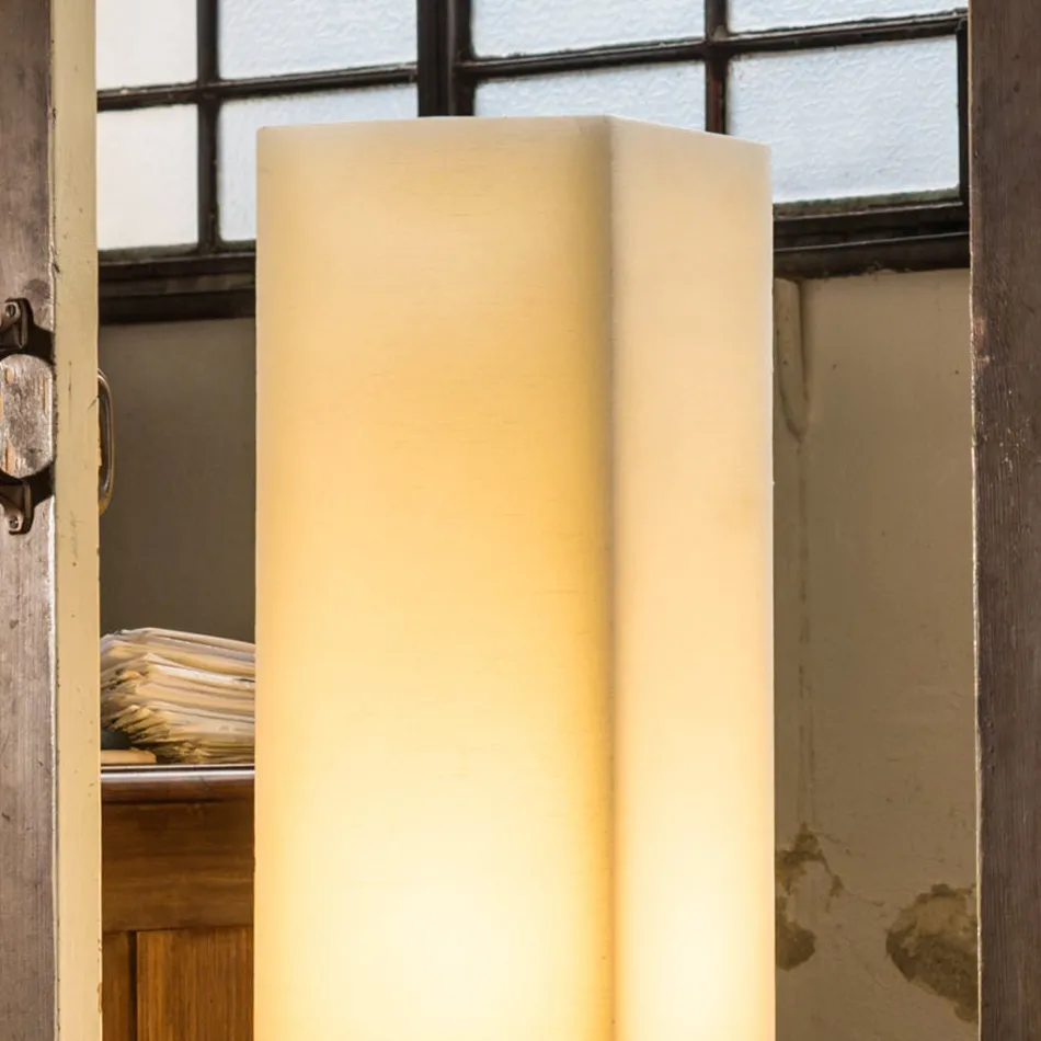 Wysokiej jakości lampa woskowa z efektem zarysowania, wyprodukowana we Włoszech - Dalila Viadurini