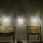 Lampa z bawełny i wiskozy zawieszona In-es.artdesign Nowoczesna tekstura Viadurini