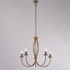 Lampa metalowa w stylu shabby chic w kolorze białym do eleganckiego wystroju – Roccia Viadurini