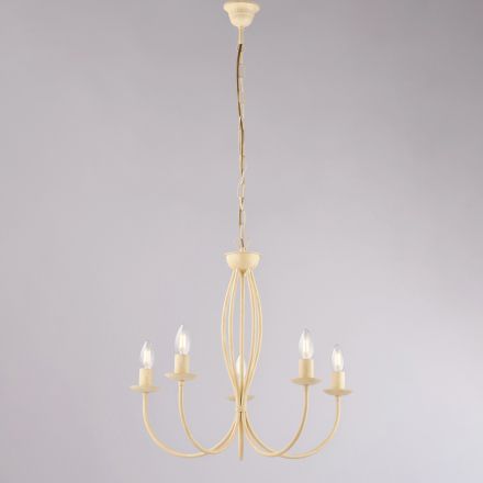 Lampa metalowa w stylu shabby chic w kolorze białym do eleganckiego wystroju – Roccia Viadurini