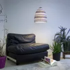 Lampa wisząca z neonu i wełny In.es.artdesign Flower Stripe Viadurini