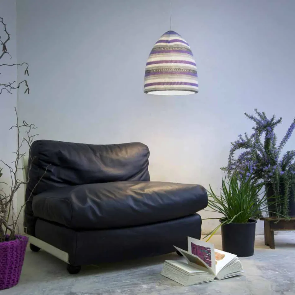 Lampa wisząca z neonu i wełny In.es.artdesign Flower Stripe Viadurini