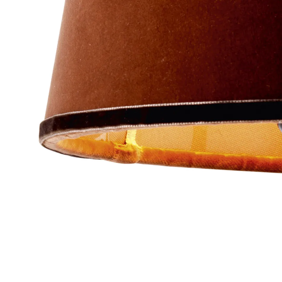 Lampa stolowa ze skory i materialu Grilli Snake wykonana we Wloszech Viadurini